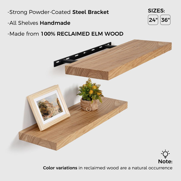 Millwood Pines Desseray 2-Piece Reclaimed Elm Floating
